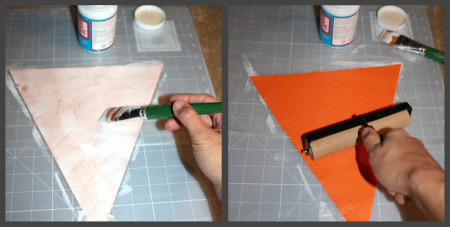Gluing Fabric Mod Podge