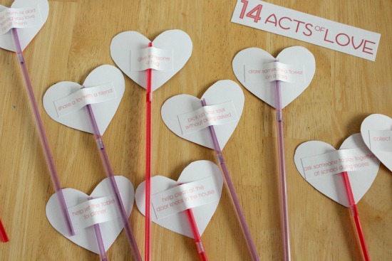 Gluing Valentine's Day Cards