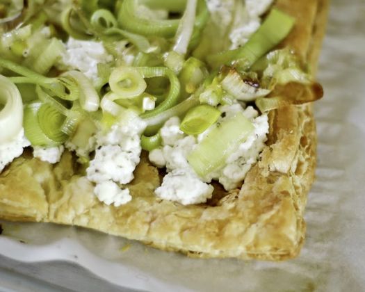 Goat Cheese Puff Pastry Tart