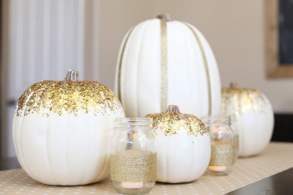 Gold Pumpkin Tablescape