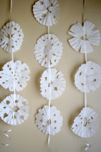 How to Make Coffee Filter Snowflakes