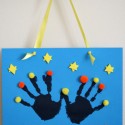 Handprint Hanukkah Menorah Kids craft Handprint Hanukkah Menorah Kids craft