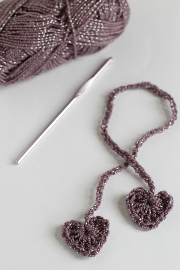 Heart Crochet Chain Stitch Wrapping Ribbon