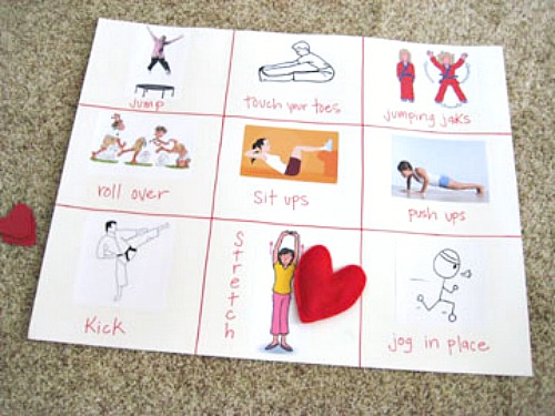 Heart Healthy Bean Bag Game for a Classroom Party @makeandtakes.com