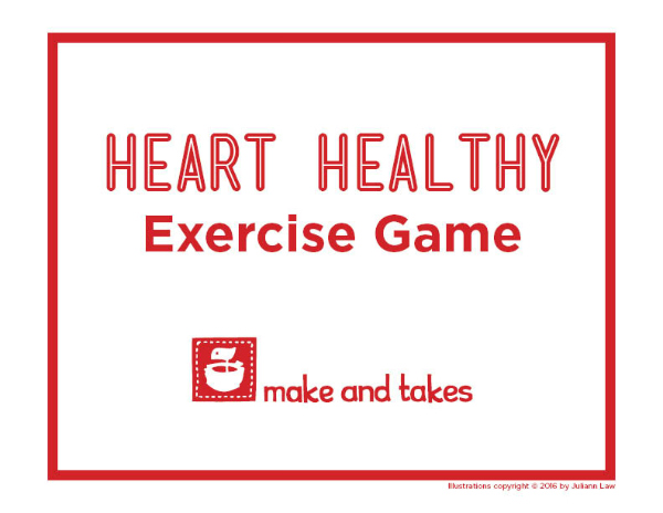 Heart Healthy Exercise Game Free Printable