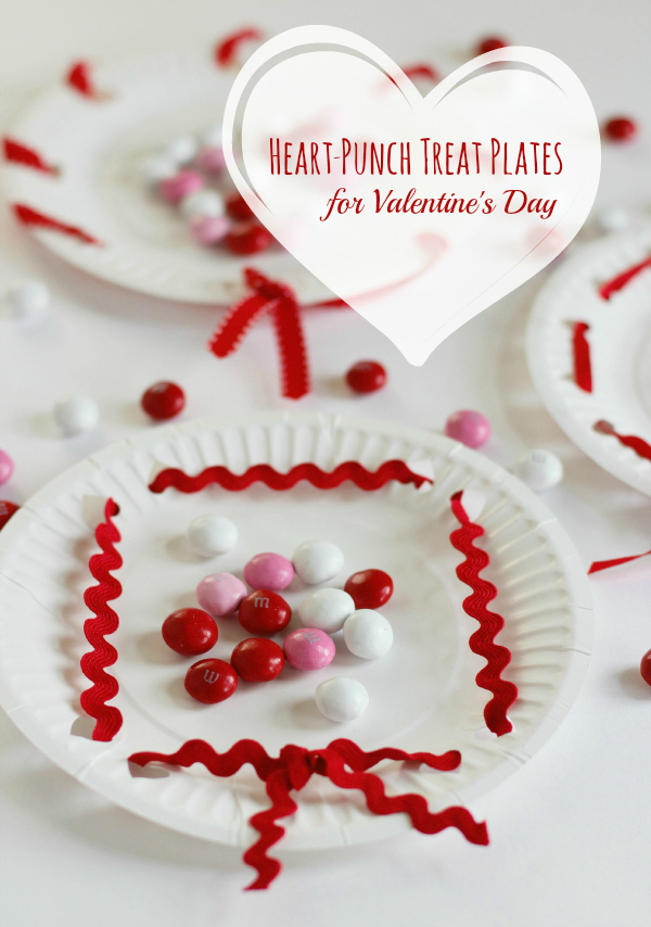 Heart-Punch Treat Plates for Valentine's Day