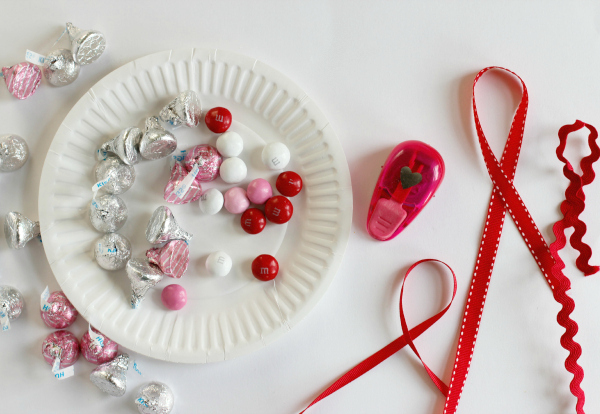 Heart Punch Valentine's Day Plate Supplies