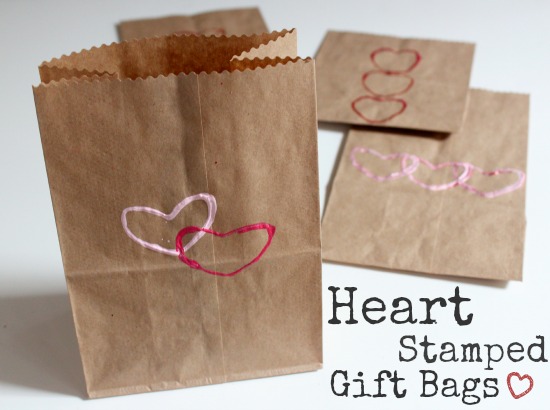 Heart Stamped Gift Bags makeandtakes.com