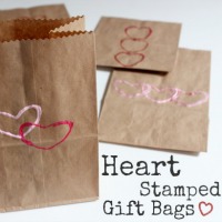 Heart Stamped Gift Bags