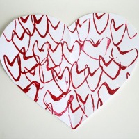 Paper Tube Heart Stamps