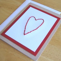 Heart Stitched Greeting Card