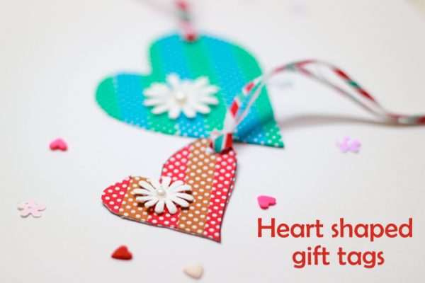 Add a sweet, personal touch to Valentine's day favors and gifts with our easy to make heart shaped gift tags. 
