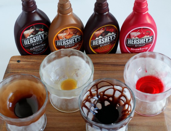 Hershey's Syrup Frozen Dish Ice Cream Sundaes