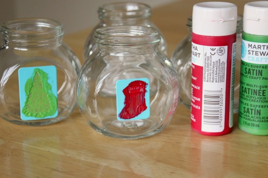 Holiday adhesive stencils painting