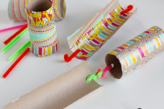 Hooking Pipe Cleaners for Paper Tube Trains