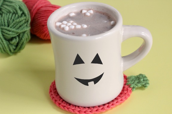 Hot Chocolate Pumpkin Shaped Coaster