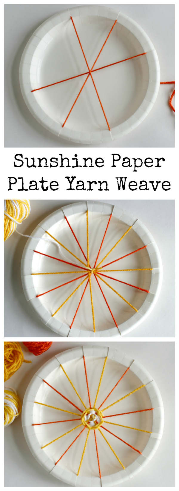 How To Sunshine Paper Plate Yarn Weave