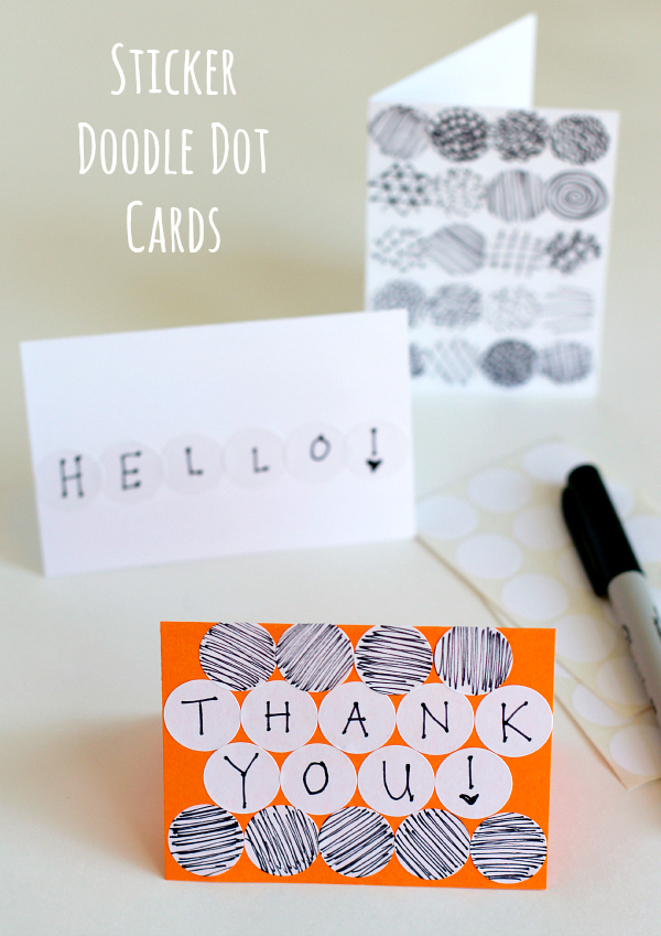 How to Craft Sticker Doodle Dot Cards