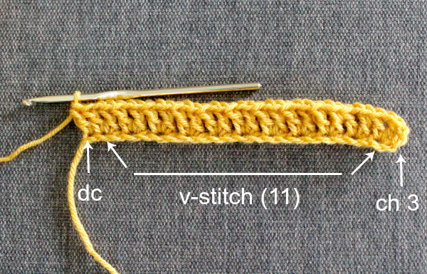 How to Crochet a V-Stitch