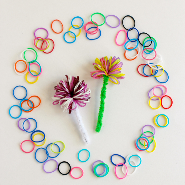 How to Make Pom Poms with Rainbow Loom Bands