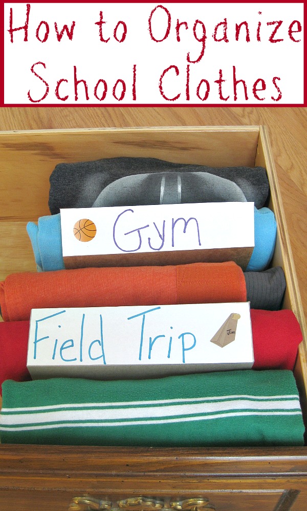 How to Organize School Clothes