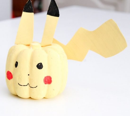 No Carve Pikachu Pumpkin