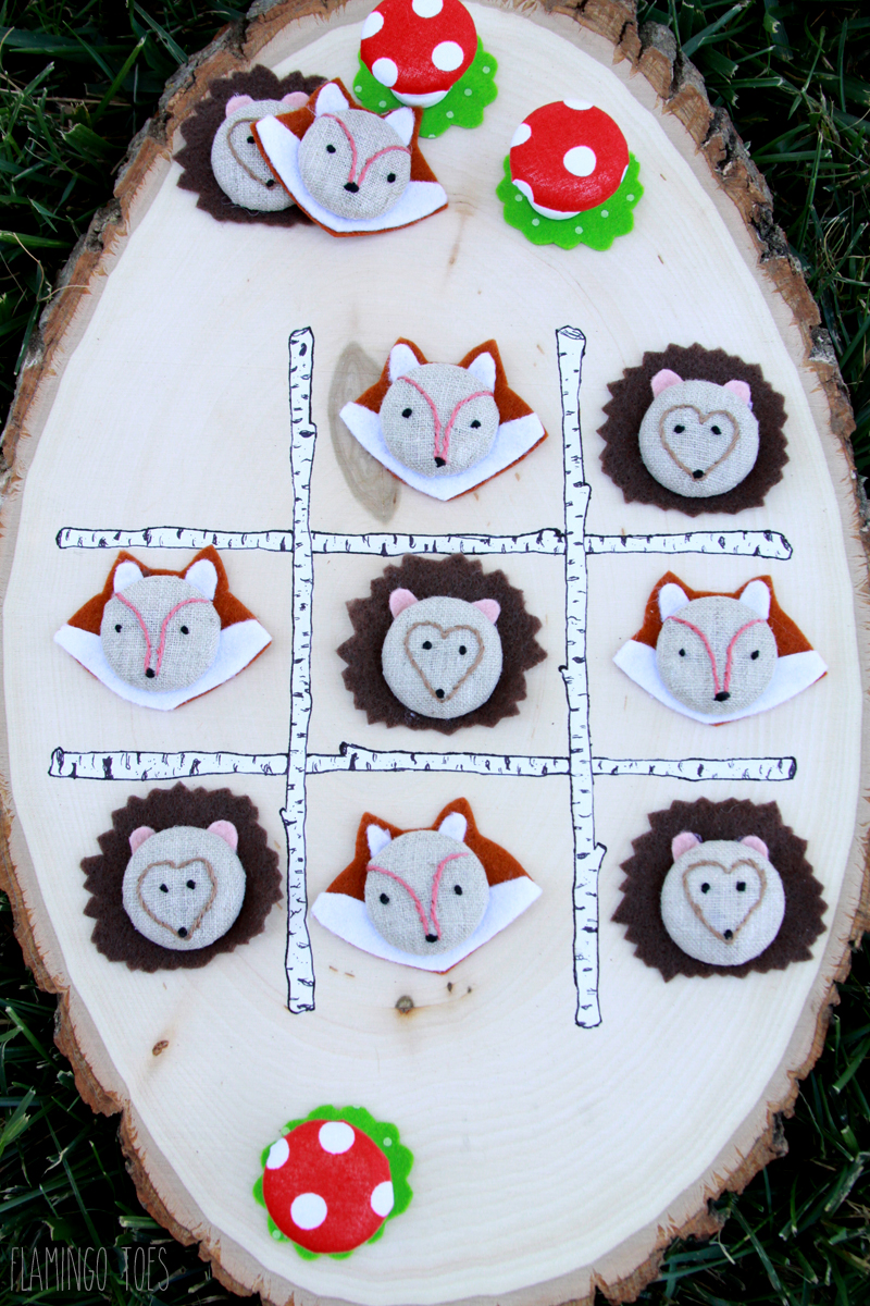 Make Woodland Tic-tac-toe game for kids to play