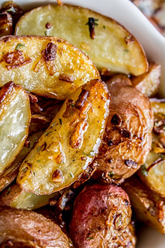 3 Ingredient Roasted Potatoes with Crunchy Onions