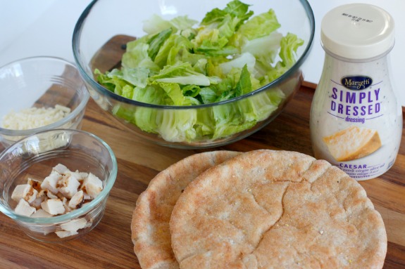 Ingredients for Chicken Caesar Pita Pockets