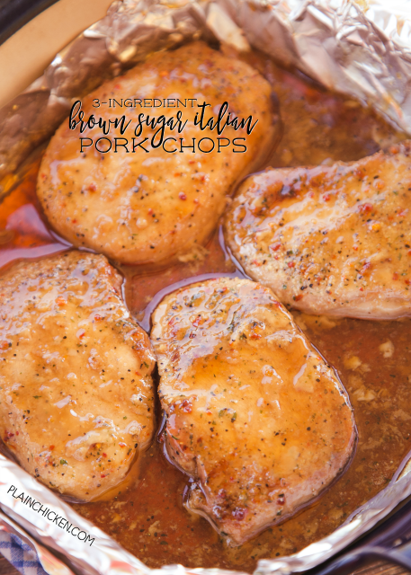  3-Ingredient Brown Sugar Italian Pork Chops