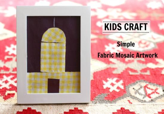Kids Craft Simple Fabric Mosaic Artwork