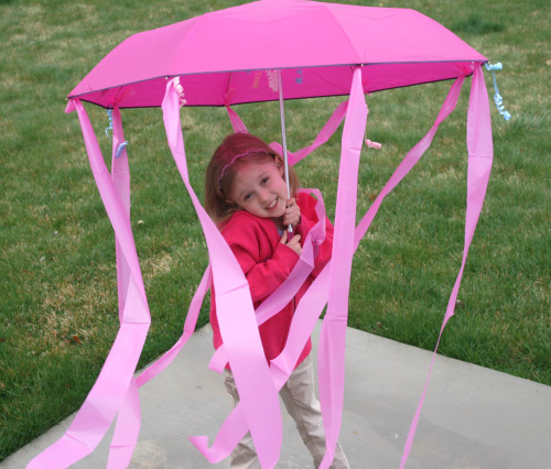 Kids Homemade Jellyfish Umbrella