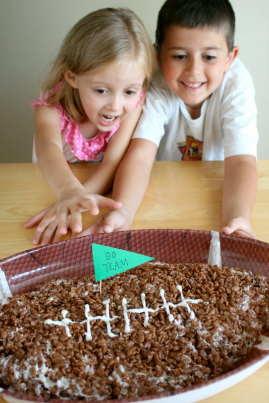 GIANT Chocolate Rice Crispy Football