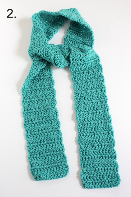 Knotting a Crocheted Scarf