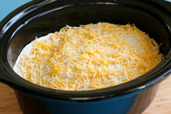 Layering Crock Pot Mexican Lasagna