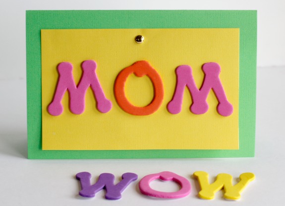 MOM Turns into WOW for a fun Mother's Day card