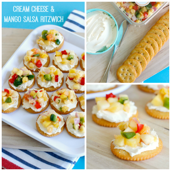 Make Cream Cheese & Mango Salsa snack appetizers