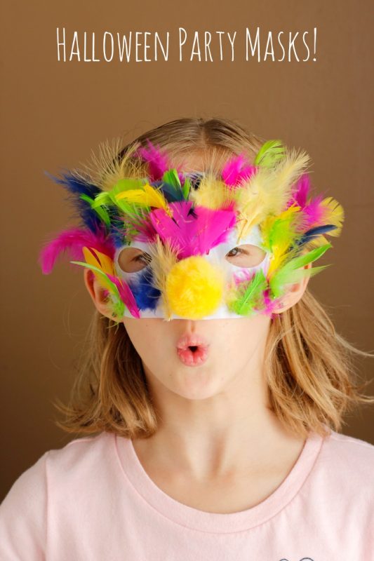 Make Halloween Party Masks with Kids