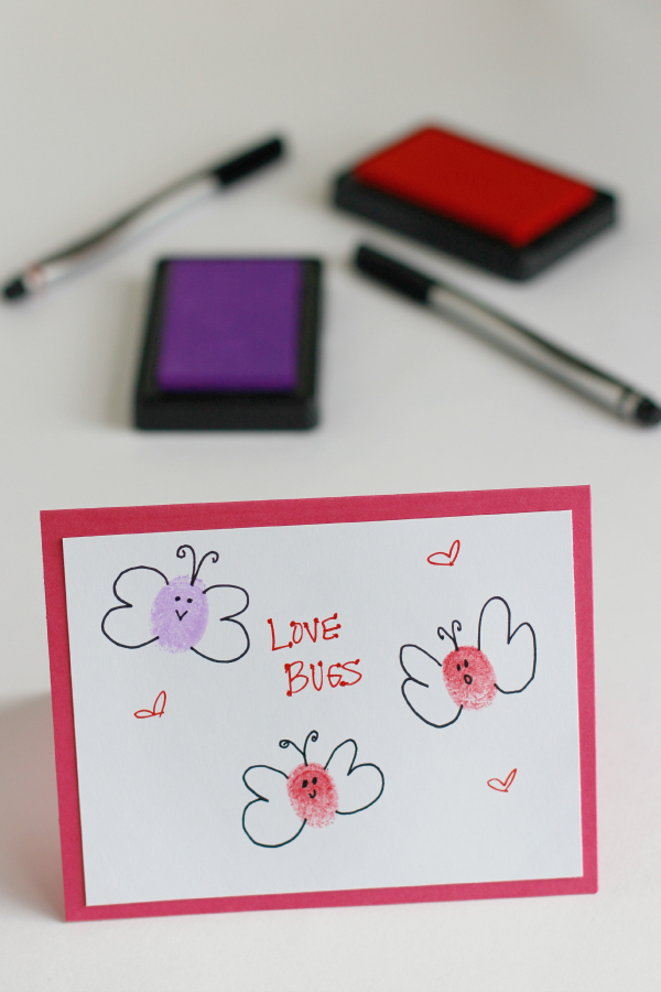 Make Thumbprint Love Bugs for a Valentine Kids Craft