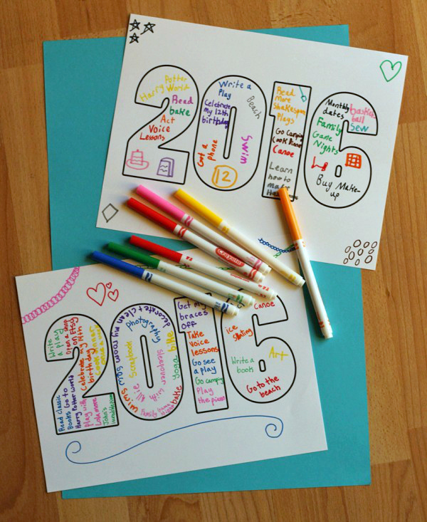 Make a 2016 New Years Printable