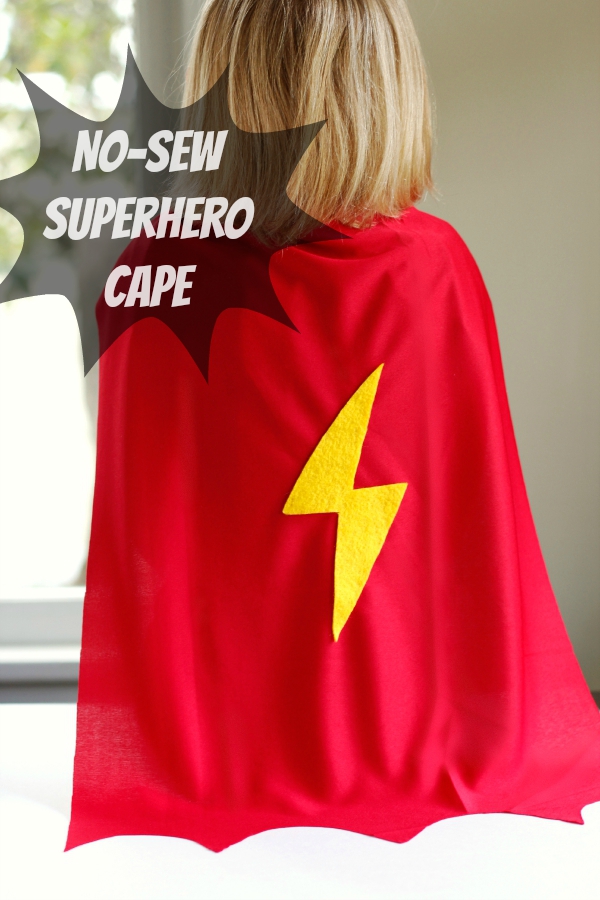 Make a DIY no-sew superhero cape for kids
