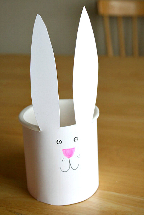 Make a Recycled Easter Bunny Bucket