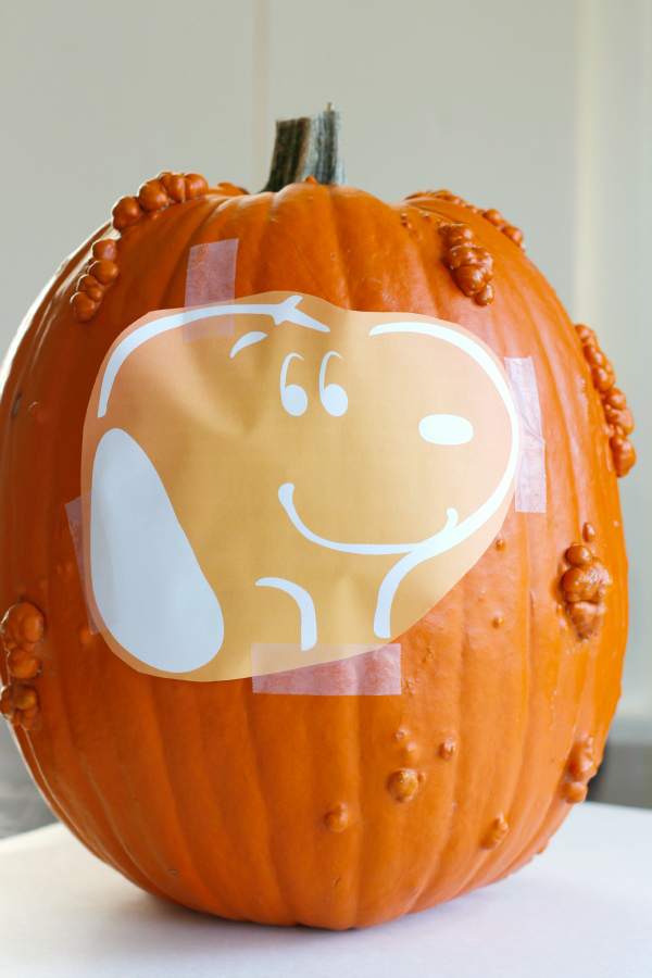 Make a Snoopy Stenciled Pumpkin