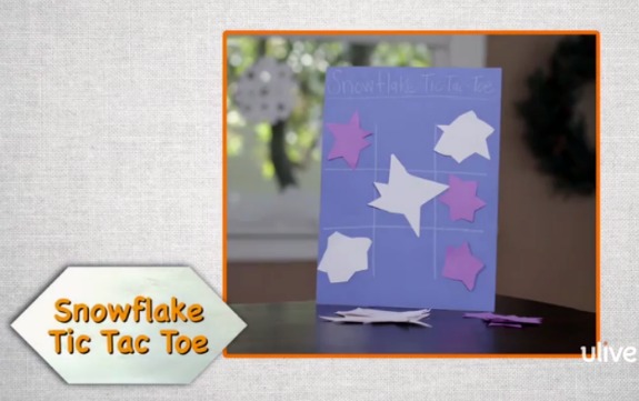 Make a Snowflake Tic Tac Toe Game @makeandtakes.com