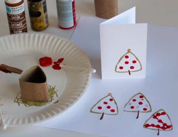 Making Cards with Paper Tube Trees @makeandtakes.com