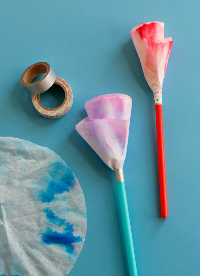 Making Coffee Filter Flowers