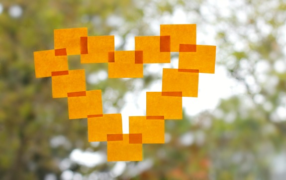 Making Hearts out of Sticky Notes on Windows