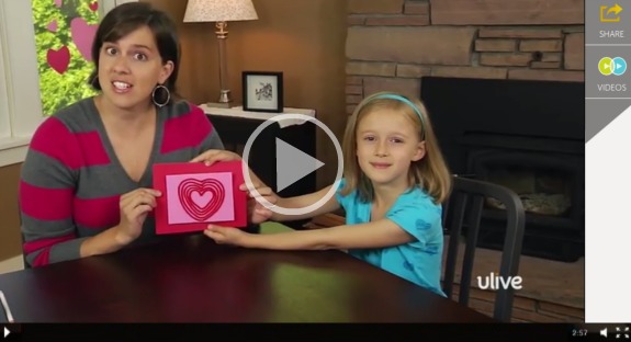 Making Kids Craft Heart Yarn Art @makeandtakes.com