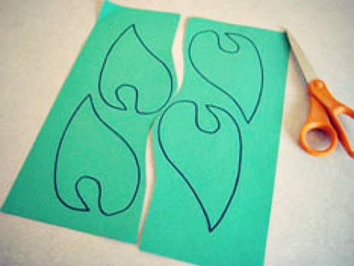 Making Paper Leprechaun Ear Pattern