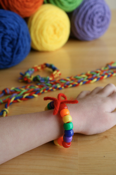 Making Rainbow Friendship Bracelets